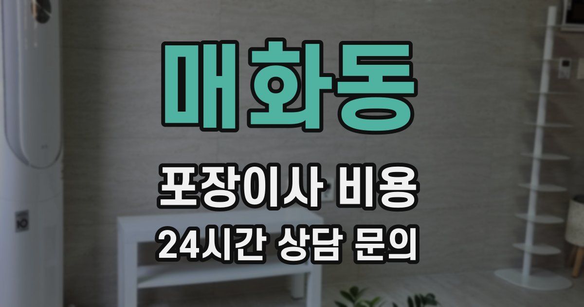매화동 포장이사 비용