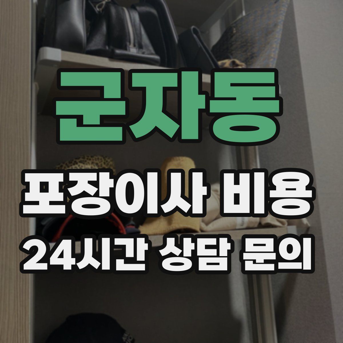 군자동 포장이사 비용