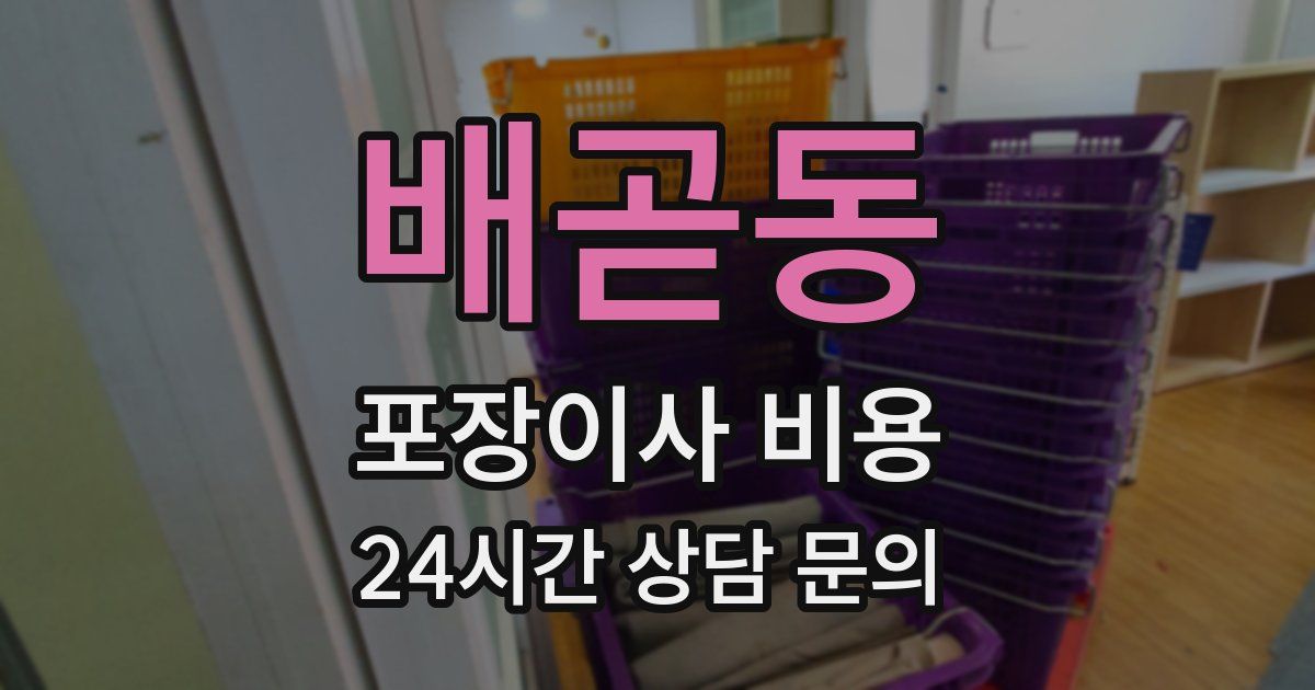 배곧동 포장이사 비용
