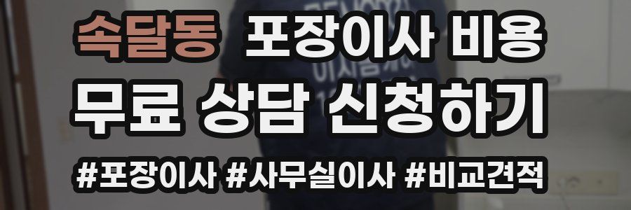 속달동 포장이사 비용