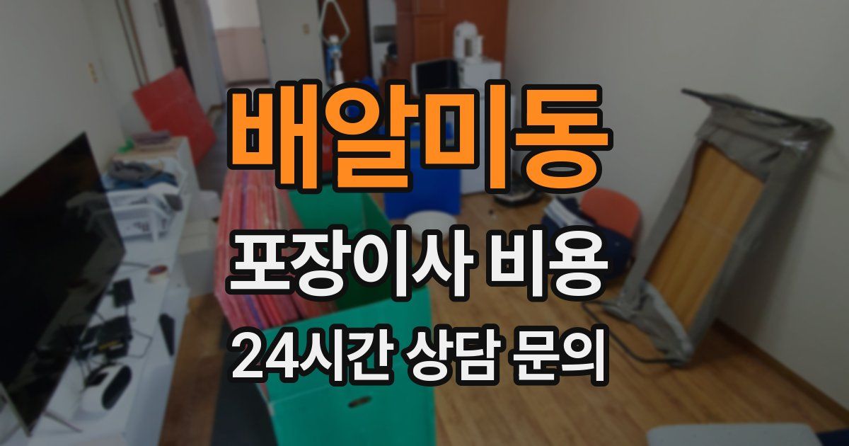 배알미동 포장이사 비용
