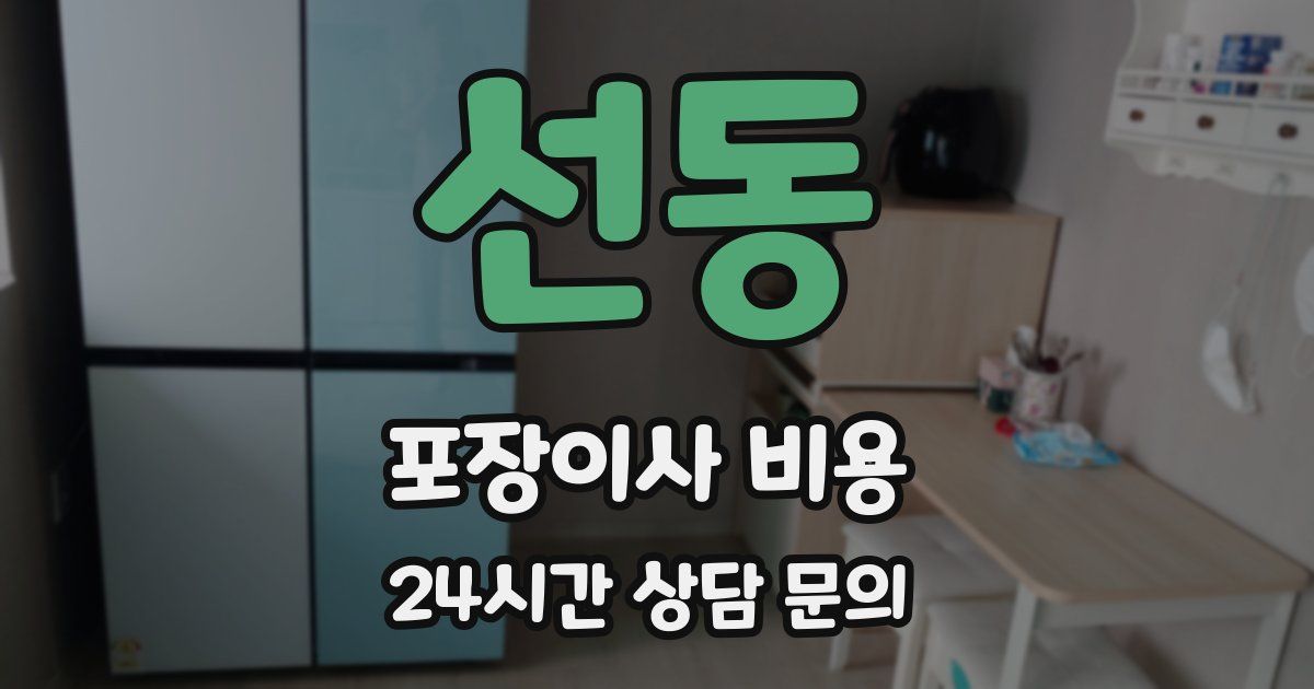 선동 포장이사 비용