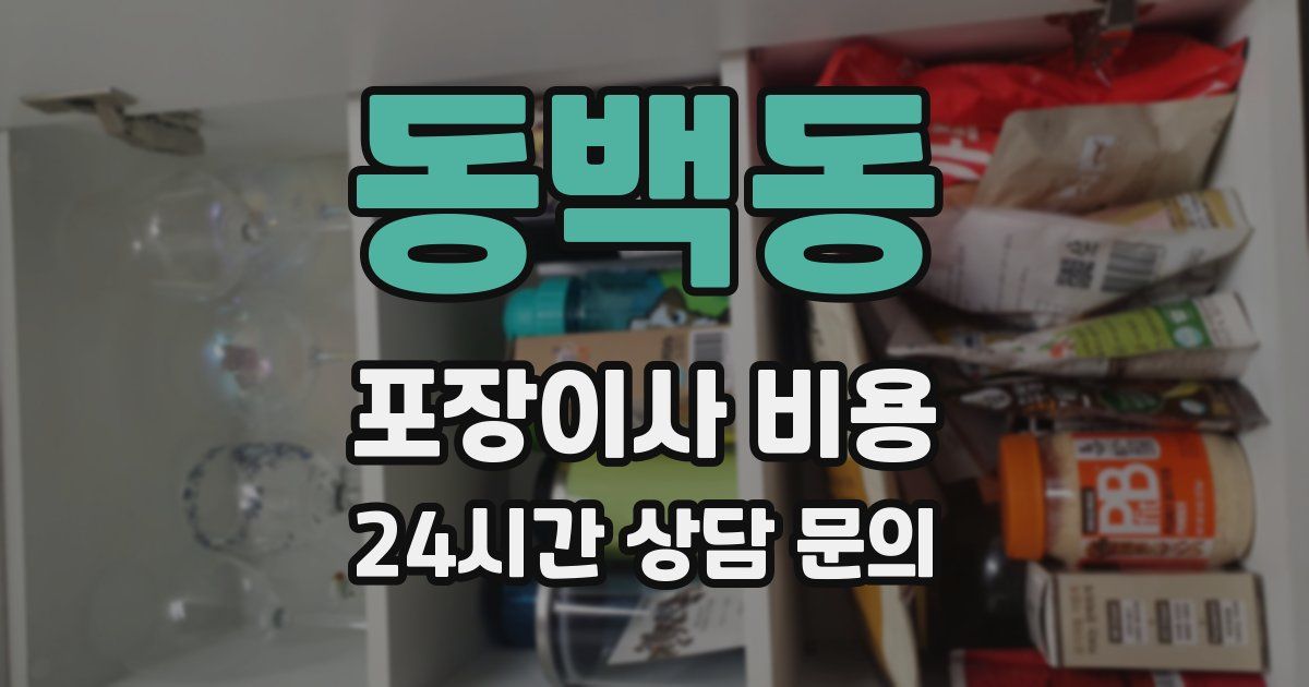 동백동 포장이사 비용