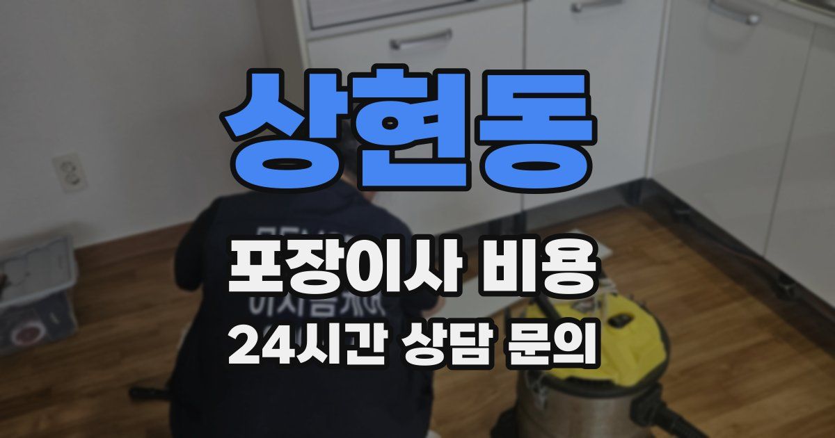 상현동 포장이사 비용