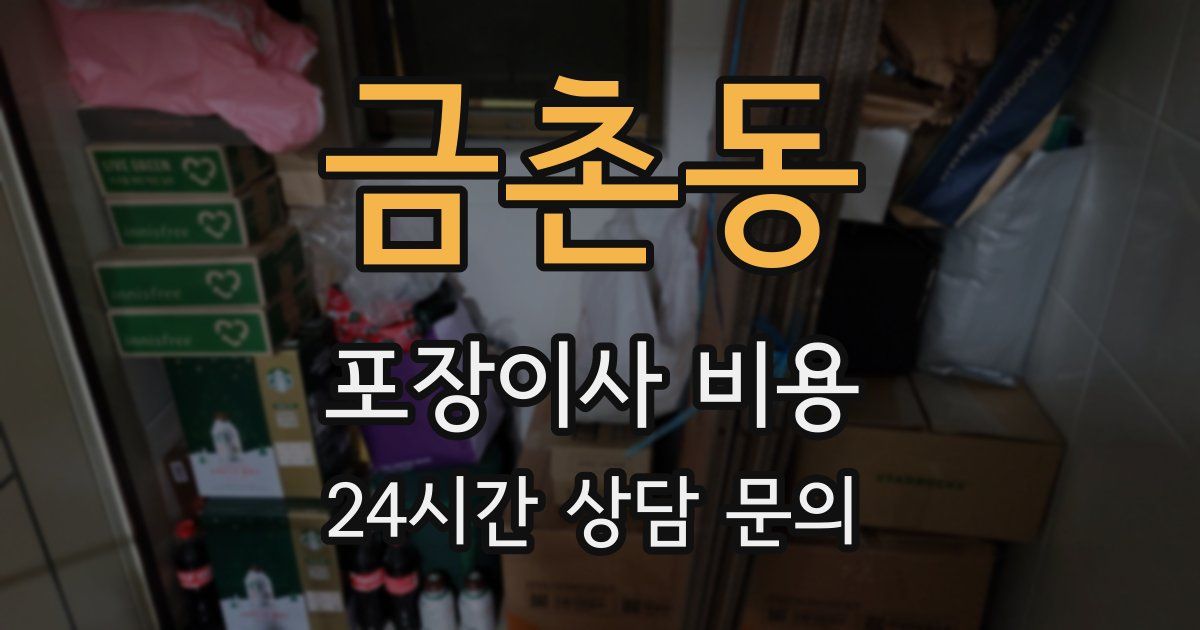금촌동 포장이사 비용