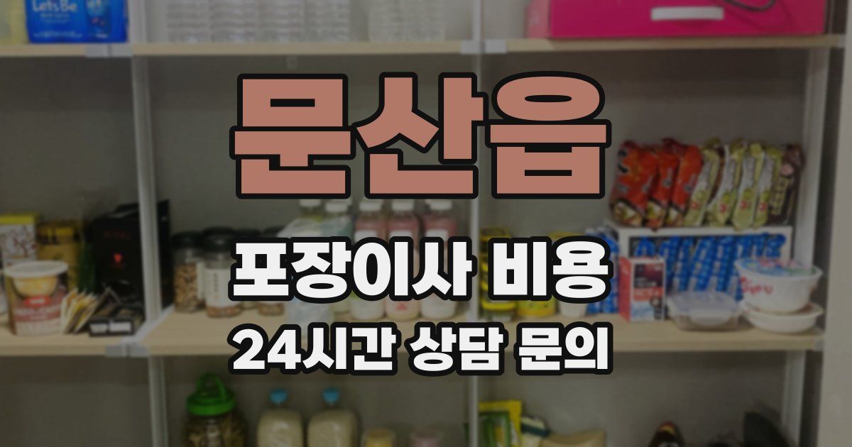 문산읍 포장이사 비용