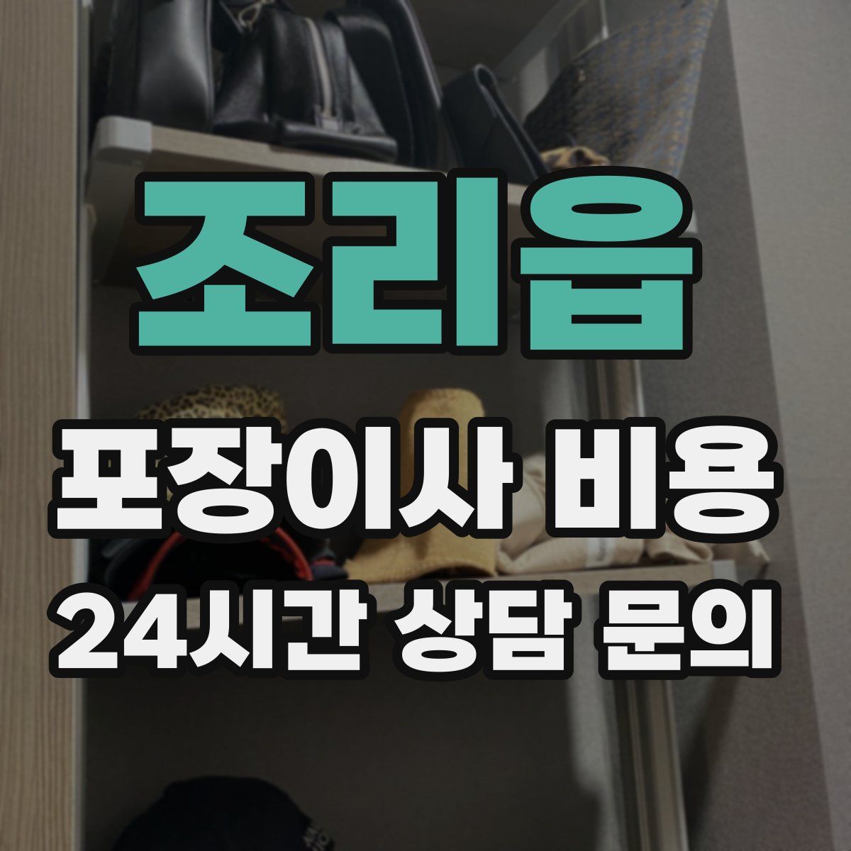 조리읍 포장이사 비용