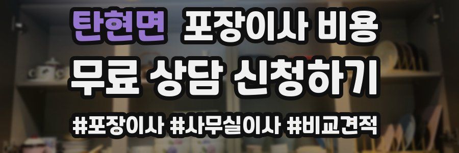 탄현면 포장이사 비용