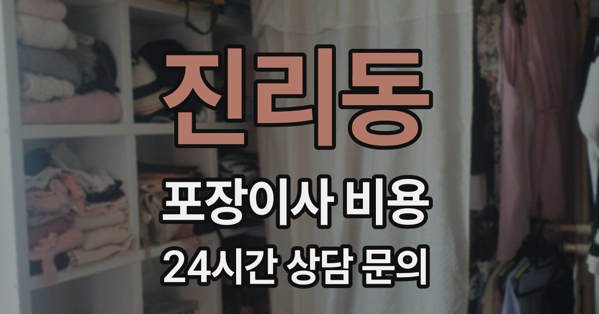진리동 포장이사 비용