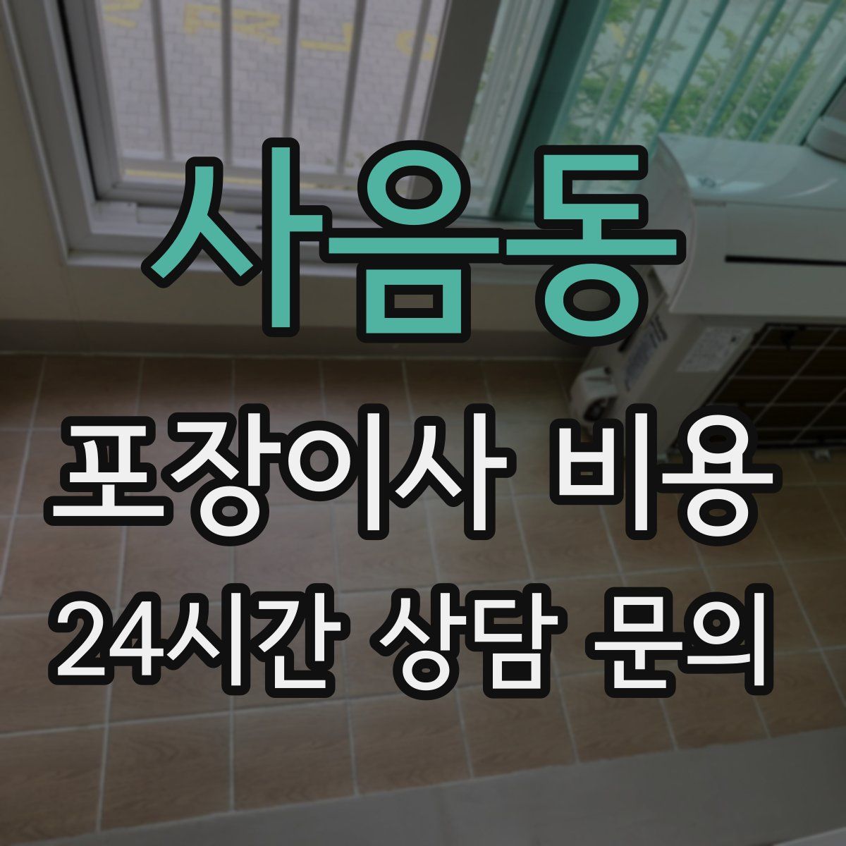 사음동 포장이사 비용