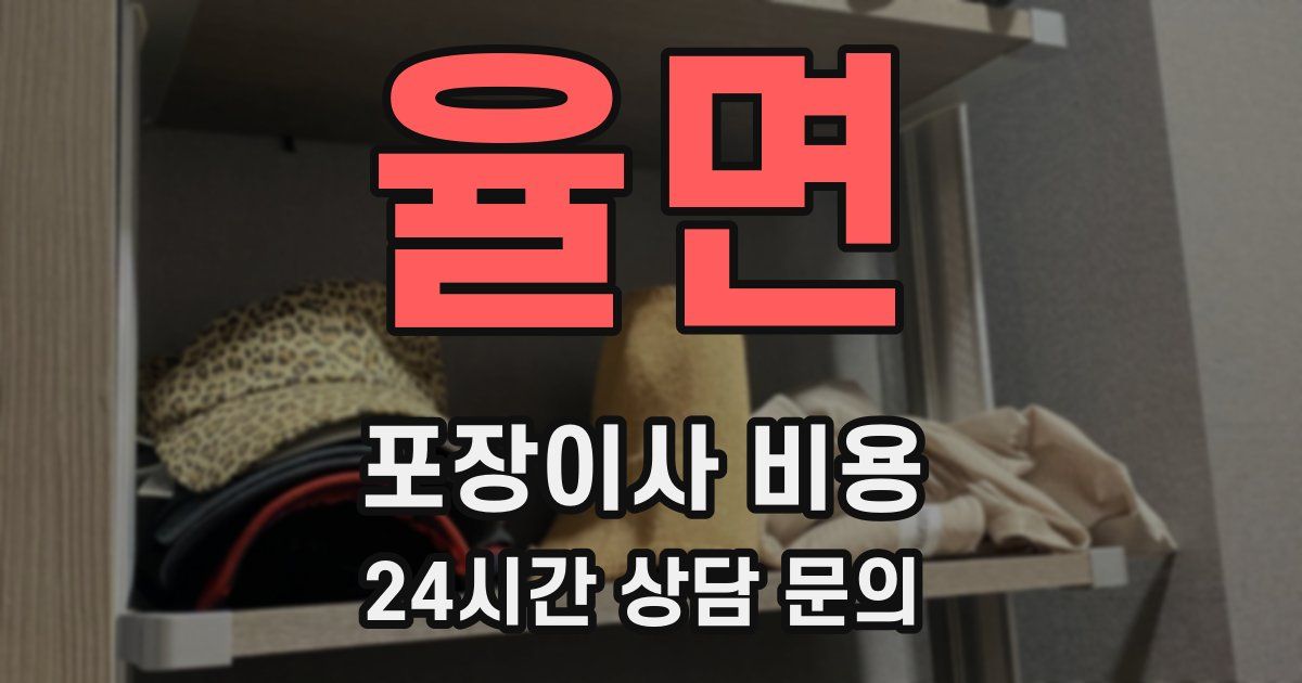 율면 포장이사 비용