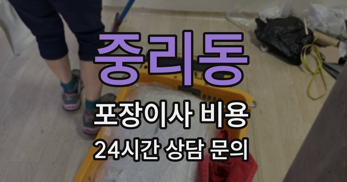 중리동 포장이사 비용