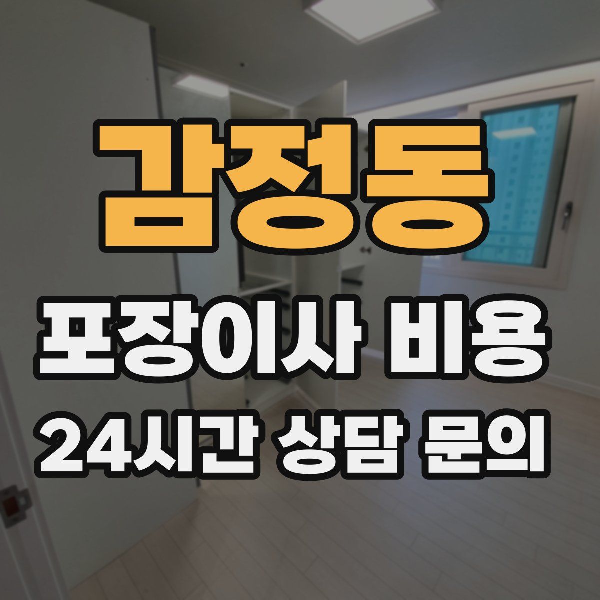 감정동 포장이사 비용