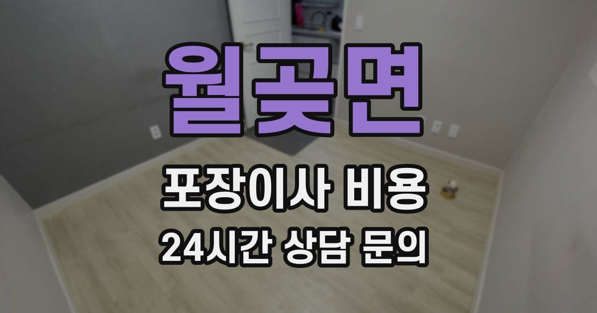 월곶면 포장이사 비용