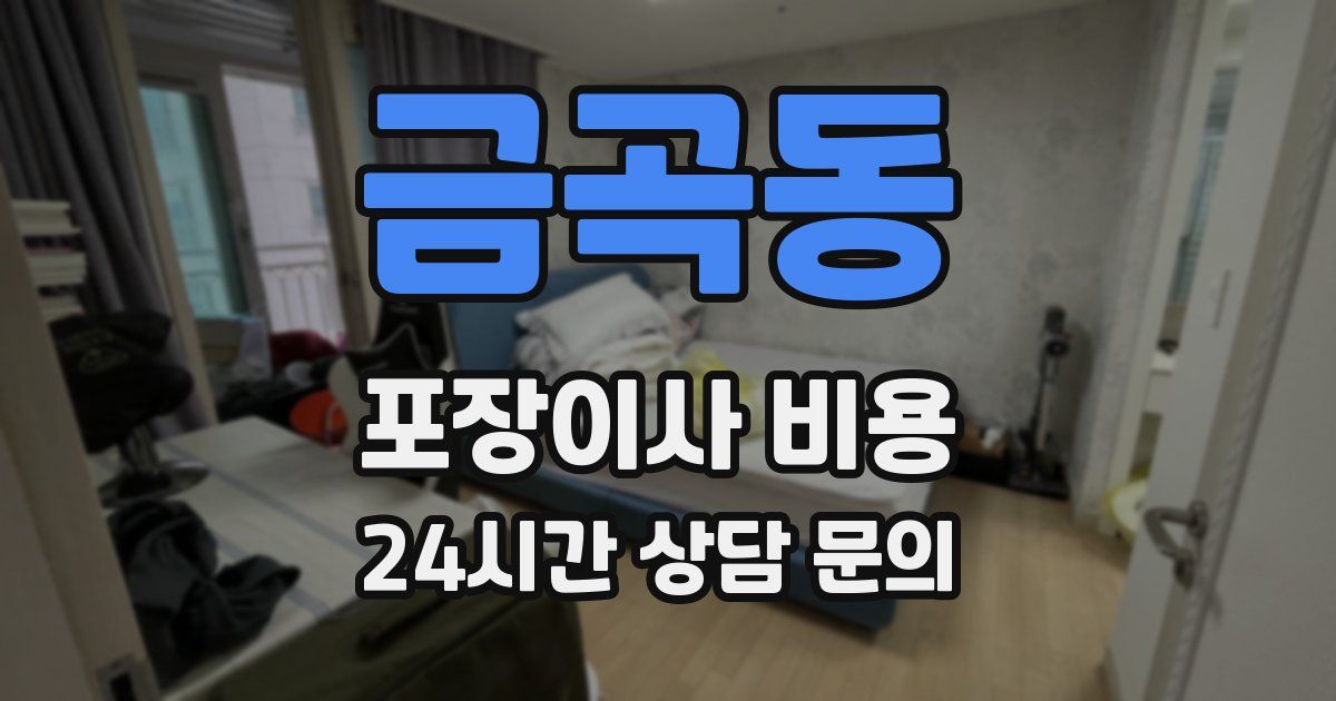 금곡동 포장이사 비용