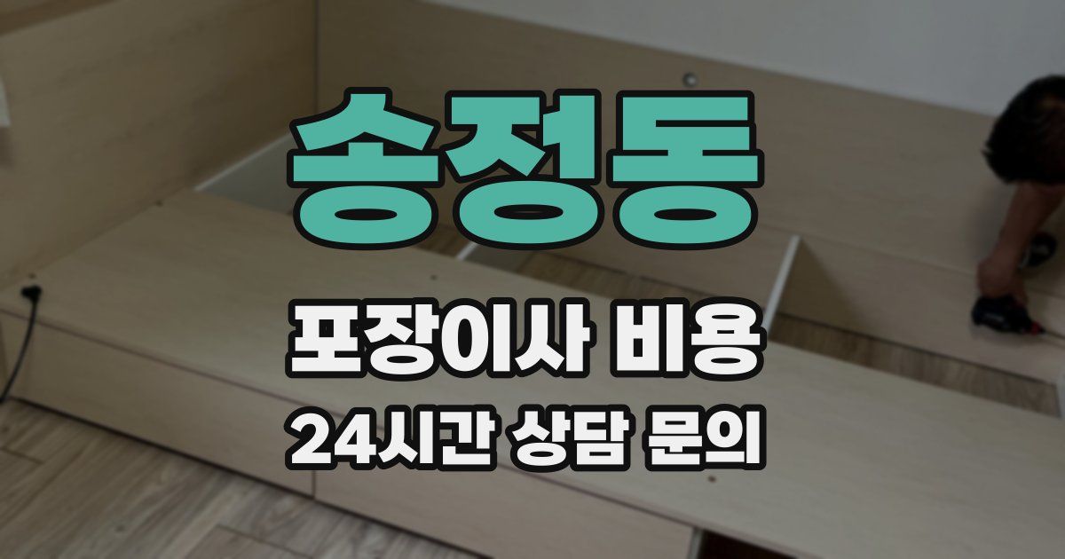 송정동 포장이사 비용