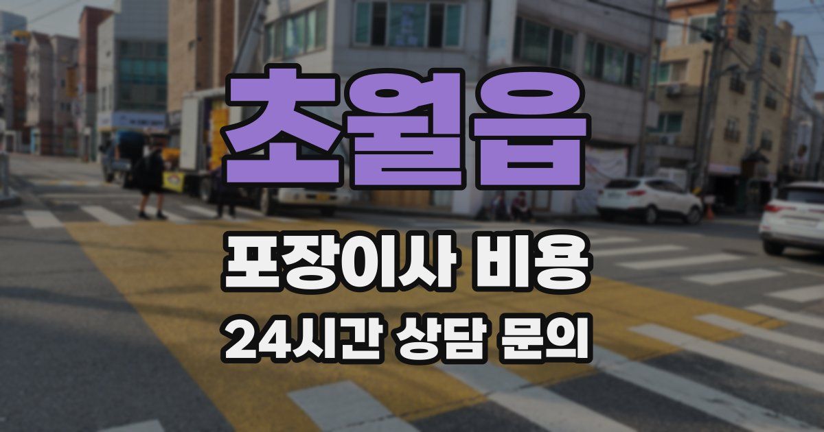 초월읍 포장이사 비용