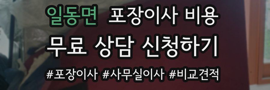 일동면 포장이사 비용