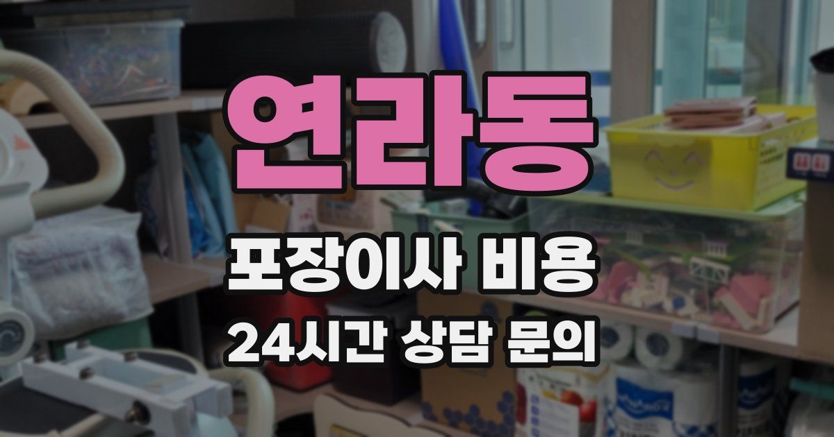 연라동 포장이사 비용