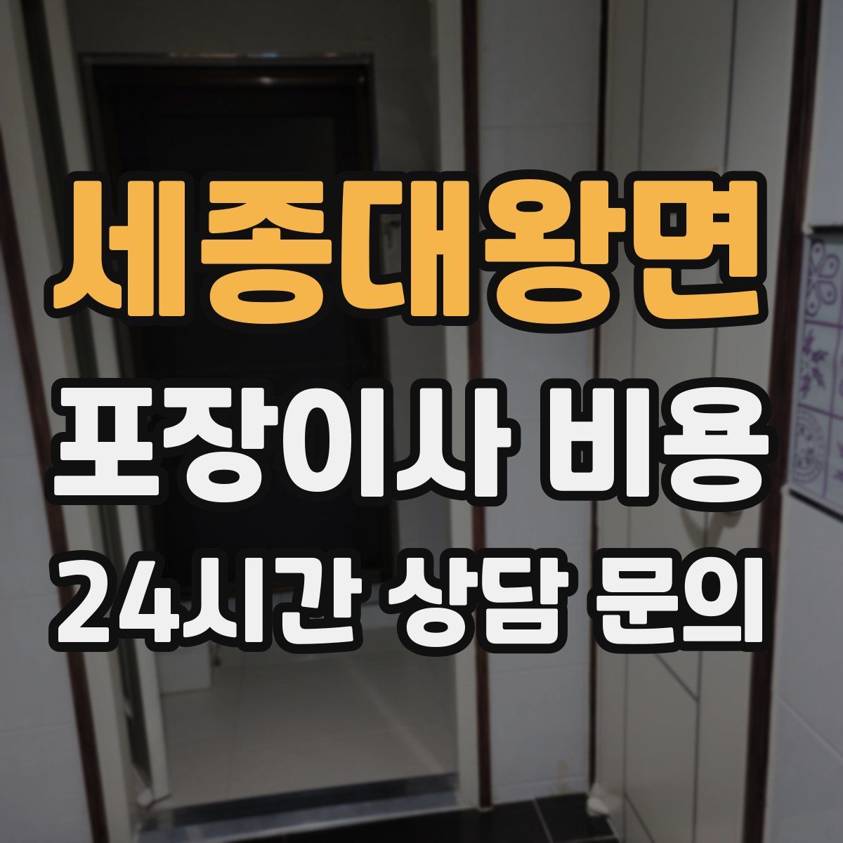 세종대왕면 포장이사 비용
