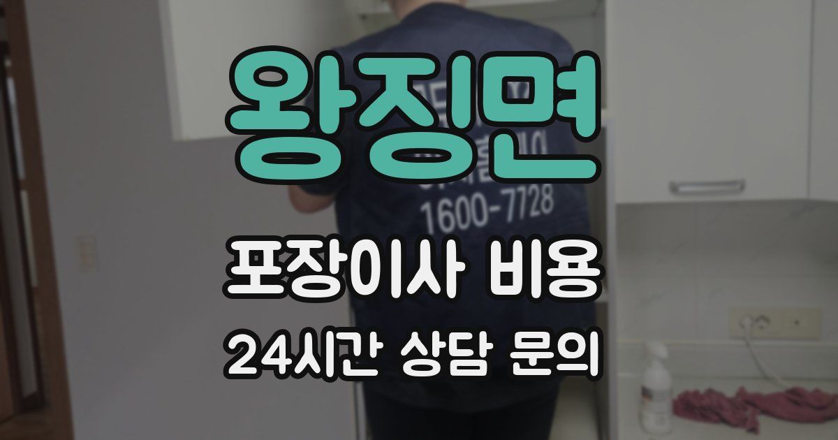 왕징면 포장이사 비용