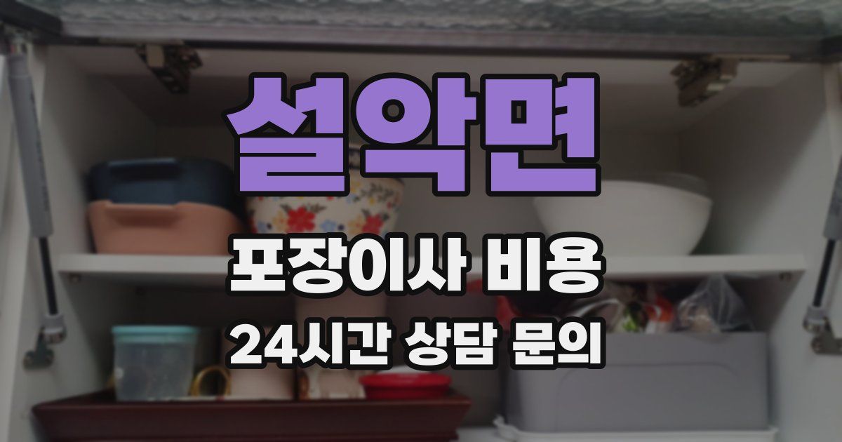 설악면 포장이사 비용