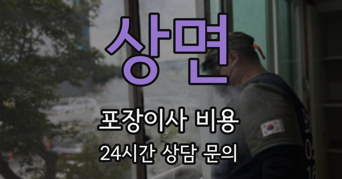 상면 포장이사 비용