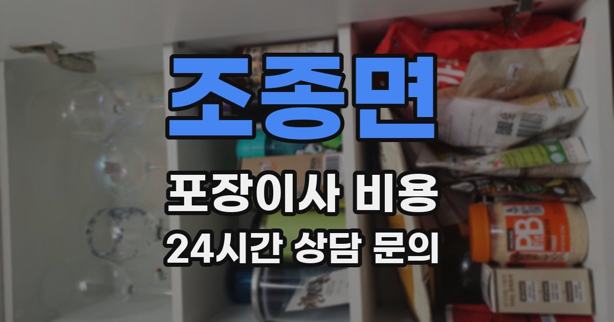 조종면 포장이사 비용