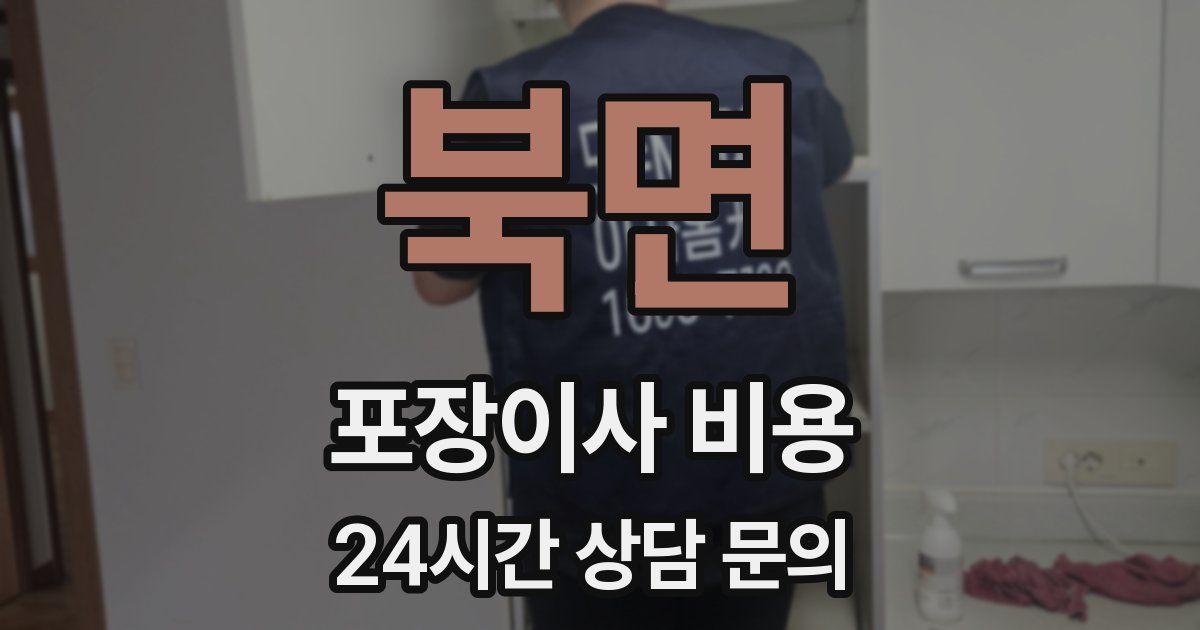 북면 포장이사 비용