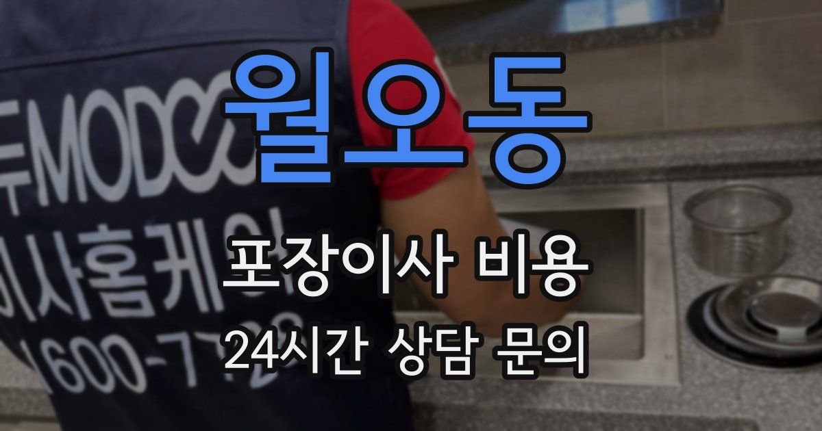 월오동 포장이사 비용