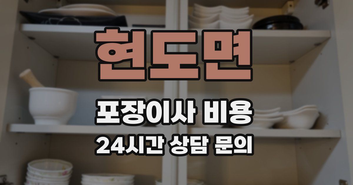 현도면 포장이사 비용