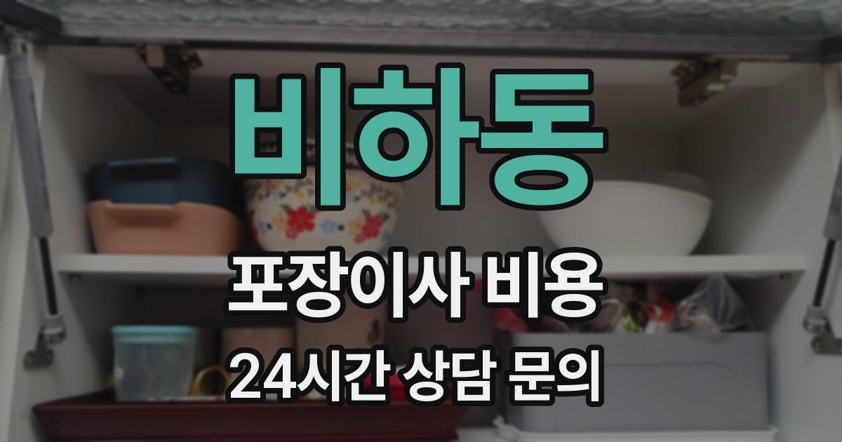 비하동 포장이사 비용