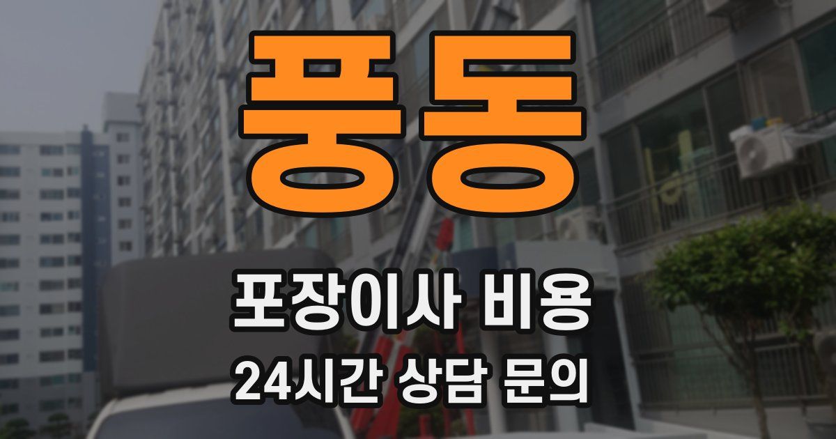 풍동 포장이사 비용