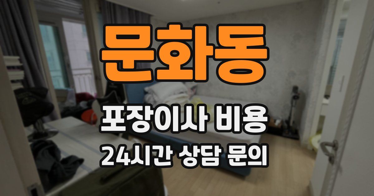 문화동 포장이사 비용