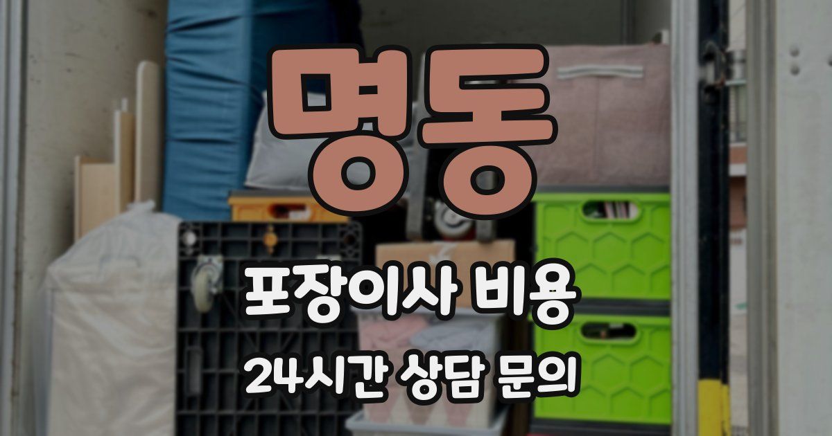 명동 포장이사 비용