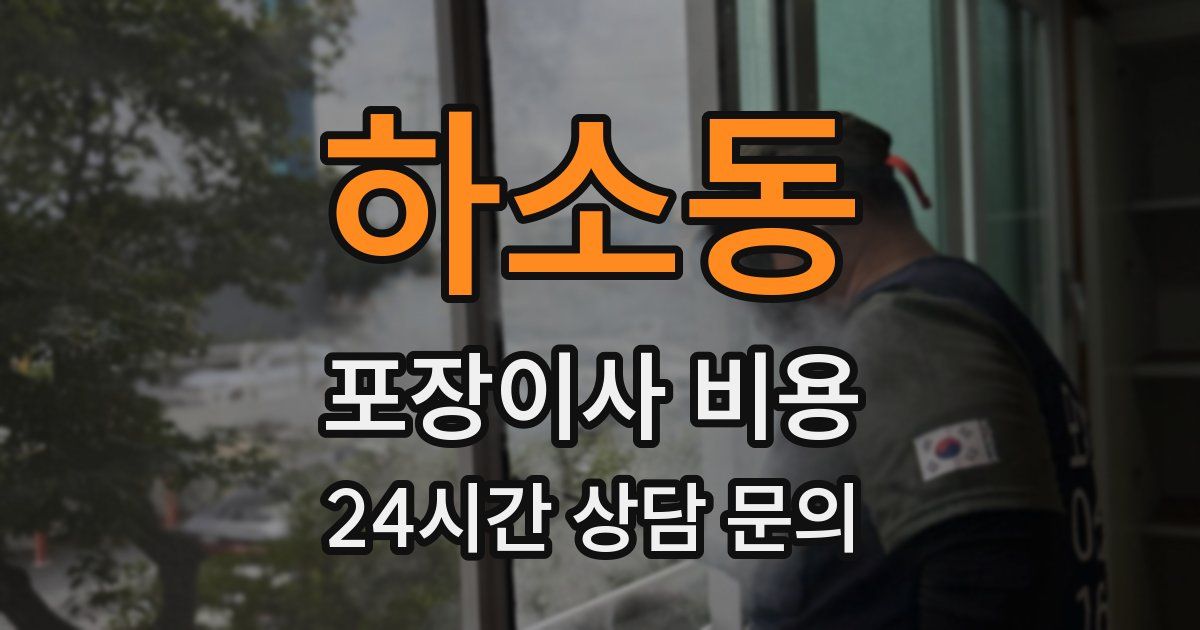 하소동 포장이사 비용