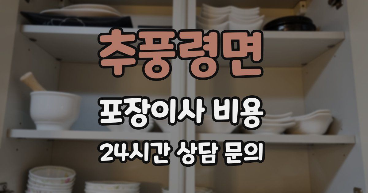 추풍령면 포장이사 비용