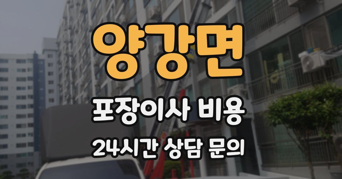 양강면 포장이사 비용