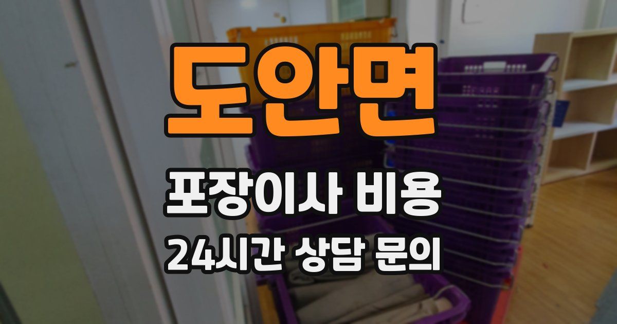 도안면 포장이사 비용