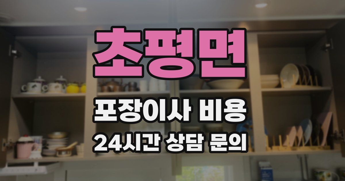 초평면 포장이사 비용