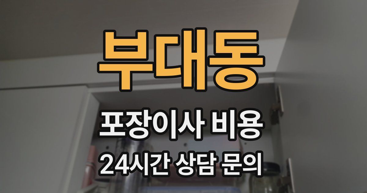 부대동 포장이사 비용