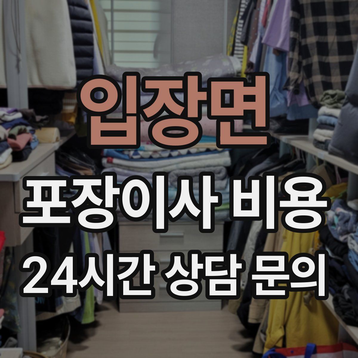 입장면 포장이사 비용