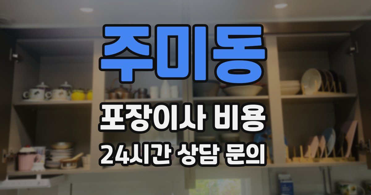 주미동 포장이사 비용
