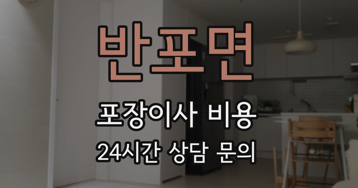 반포면 포장이사 비용