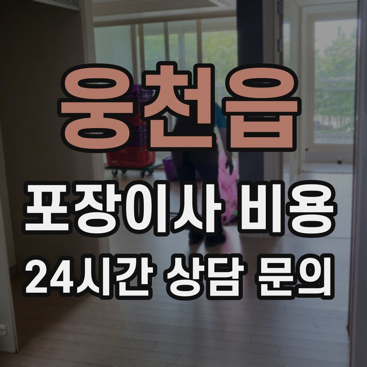 웅천읍 포장이사 비용