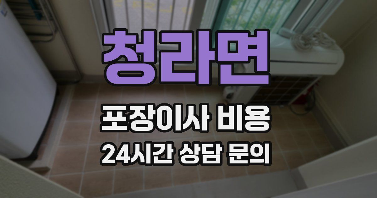청라면 포장이사 비용