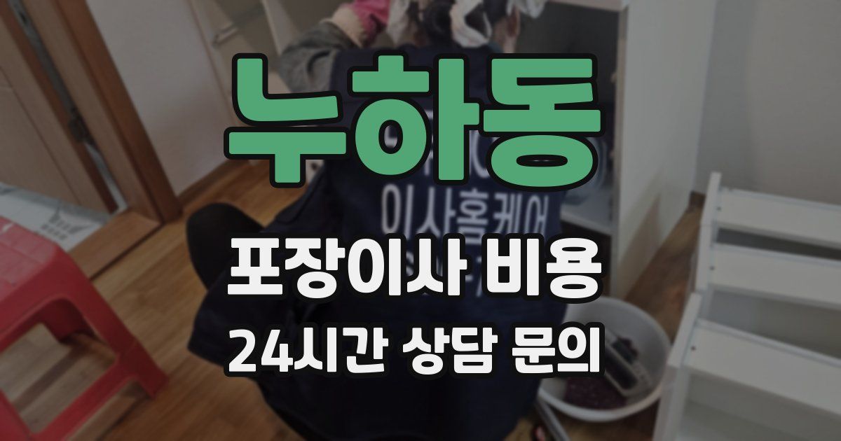 누하동 포장이사 비용