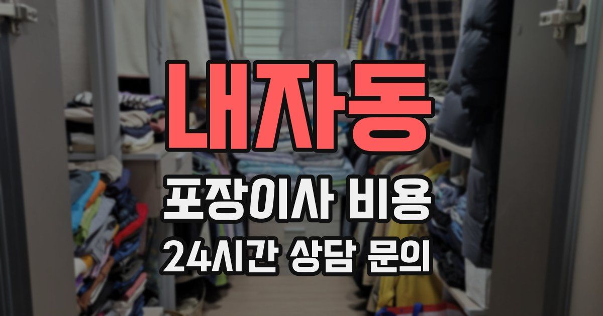 내자동 포장이사 비용