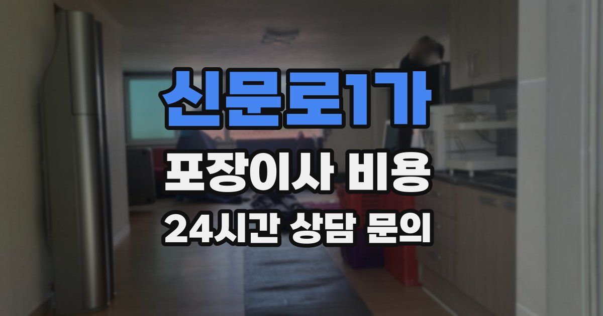 신문로1가 포장이사 비용