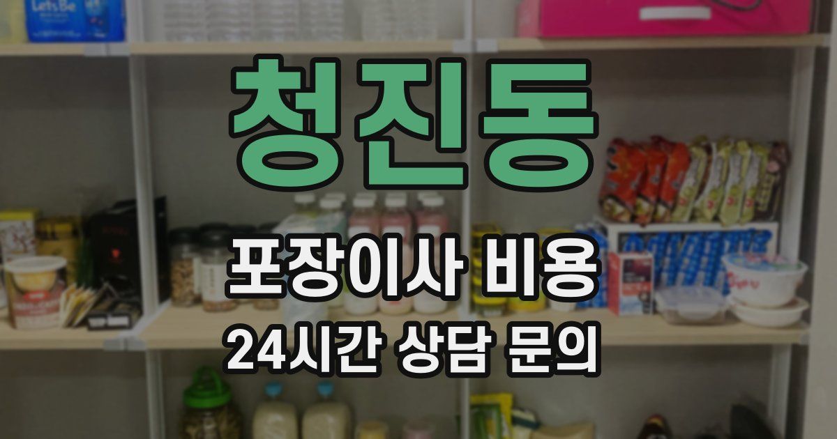 청진동 포장이사 비용